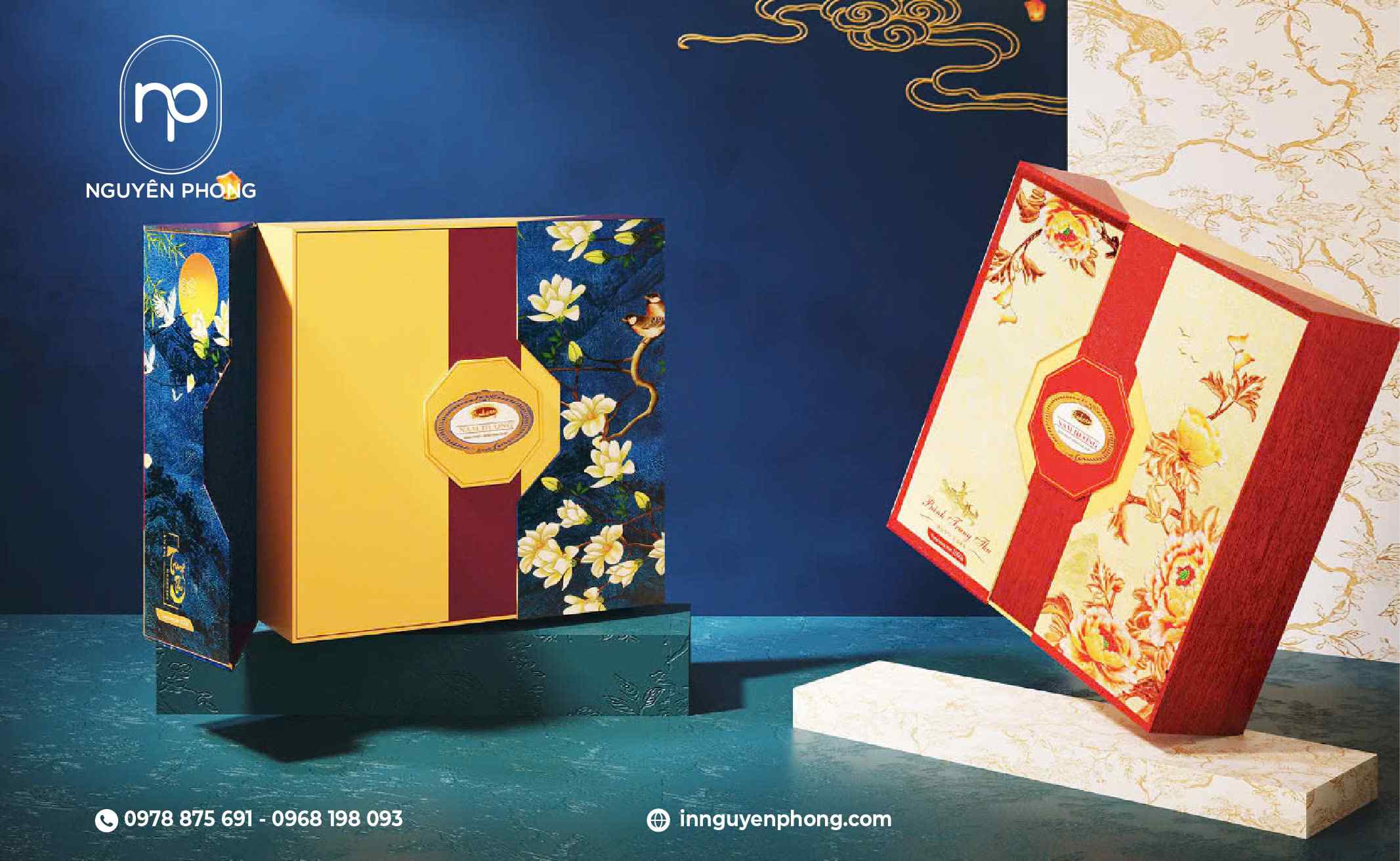 Mẫu thiết kế hộp bánh trung thu theo yêu cầu 